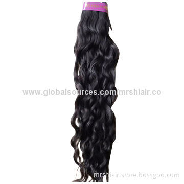 Human Hair Weave, Brazilian Virgin Hair Curly, 18-inch Natural Black, Unprocessed Hair